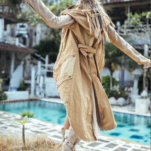 Asymmetric Cotton Canvas Coat - Picture 5 of 11